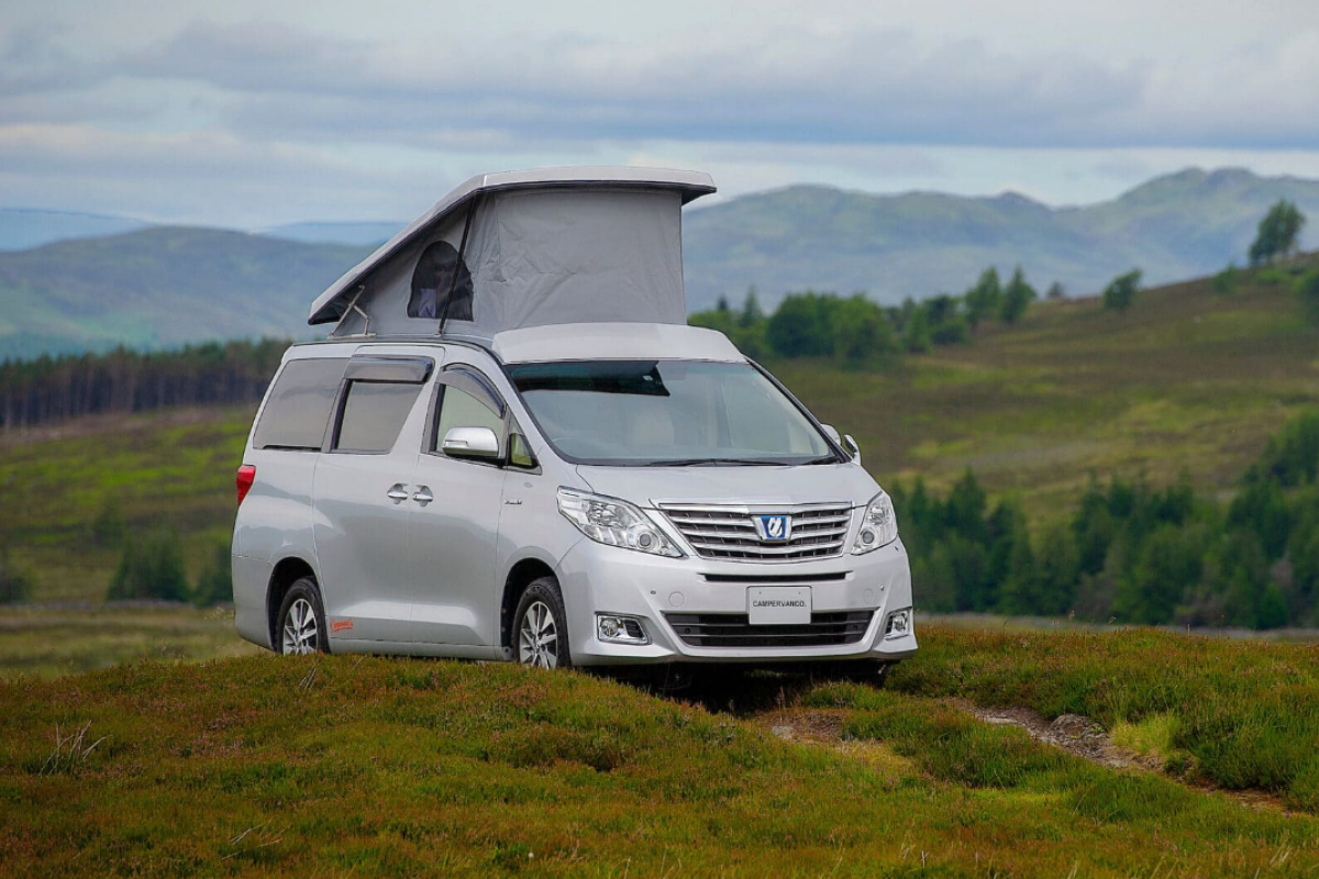 Toyota hybrid 4x4 Eco RV makes camp hundreds of miles away from it all